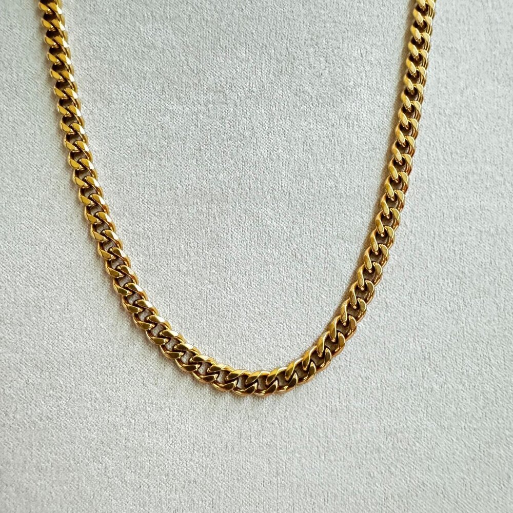 Chain Chain - 5mm Cuban - Gold - 22 inches